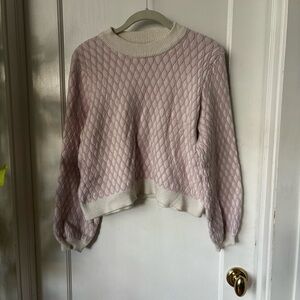Pepin Soft Pink and Cream Knit Sweater